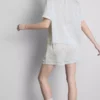Blomstret satin-pyjamasser i boyfriend-stil