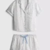Blomstret satin-pyjamasser i boyfriend-stil