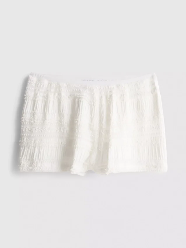 Bloomer-shorts med flæser