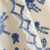 Bluse i bomuld med blomsterbroderi