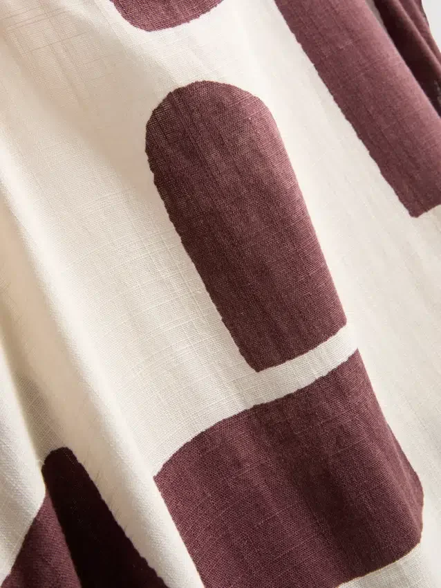 Bluse med korte ærmer og print