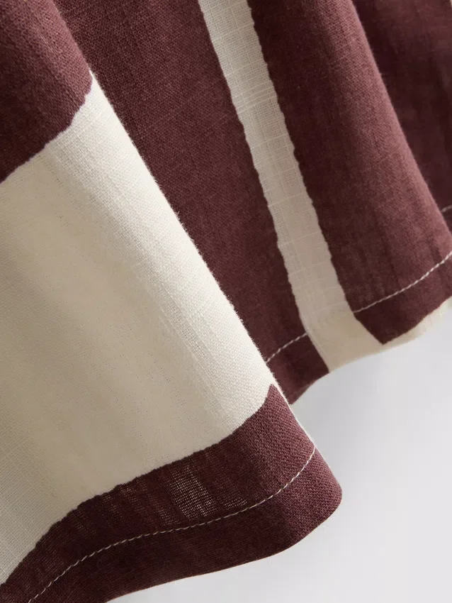 Bluse med korte ærmer og print