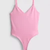 Bodysuit med V-udskæring og stropper