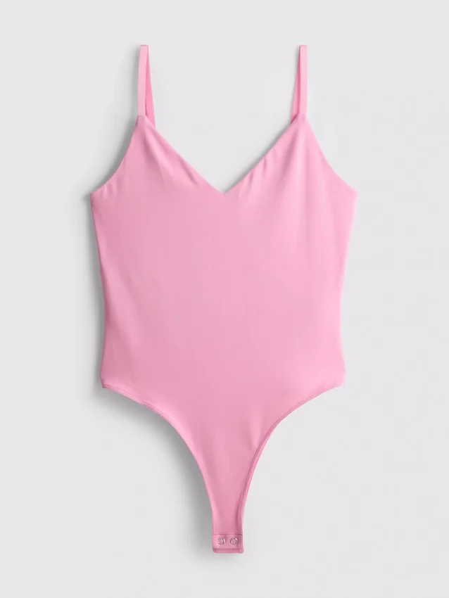 Bodysuit med V-udskæring og stropper