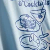 Boksformet bomulds-T-shirt med grafisk print