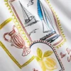 Boksformet bomulds-T-shirt med grafisk print