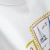 Boksformet bomulds-T-shirt med grafisk print