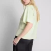 Boksformet bomuldst-shirt med rund hals