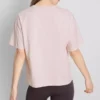 Boksformet bomuldst-shirt med rund hals