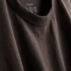 Boksformet bomuldst-shirt med rund hals