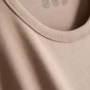 Boksformet bomuldst-shirt med rund hals