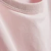 Boksformet bomuldst-shirt med rund hals