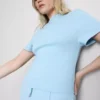 Boksformet T-shirt med sømdetaljer i bomuldsrigt materiale