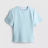 Boksformet T-shirt med sømdetaljer i bomuldsrigt materiale