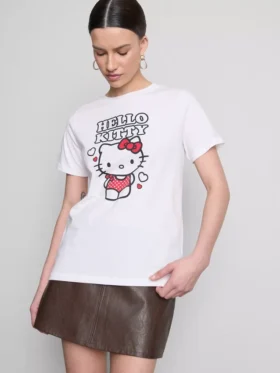 Bomulds-T-shirt med Hello Kitty-motiv