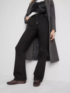 Bootcut-jeans i bomuld med mellemhøj talje