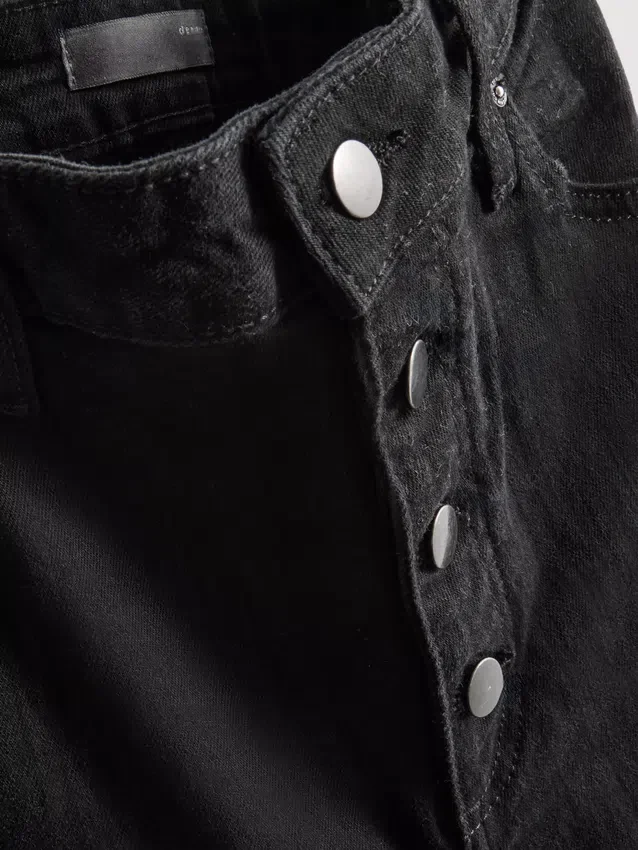 Bootcut-jeans i bomuld med mellemhøj talje
