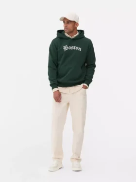 Boston-hoodie med grafisk print