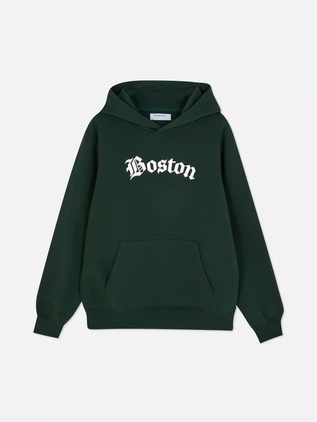 Boston-hoodie med grafisk print