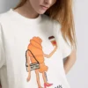 Bouffants and Broken Hearts bomulds-croissant-T-shirt