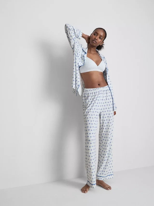 Boyfriend-pyjamasser med print