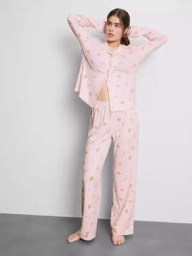 Boyfriend-pyjamasser med print