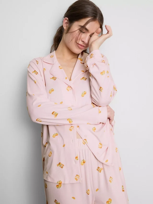 Boyfriend-pyjamasser med print