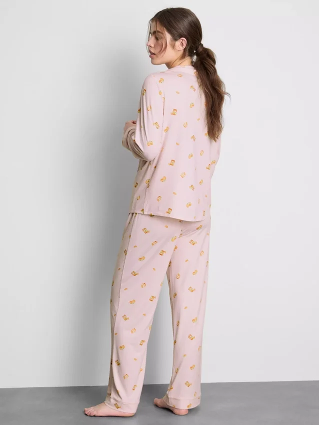 Boyfriend-pyjamasser med print