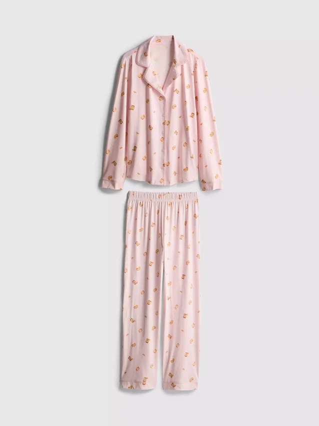 Boyfriend-pyjamasser med print