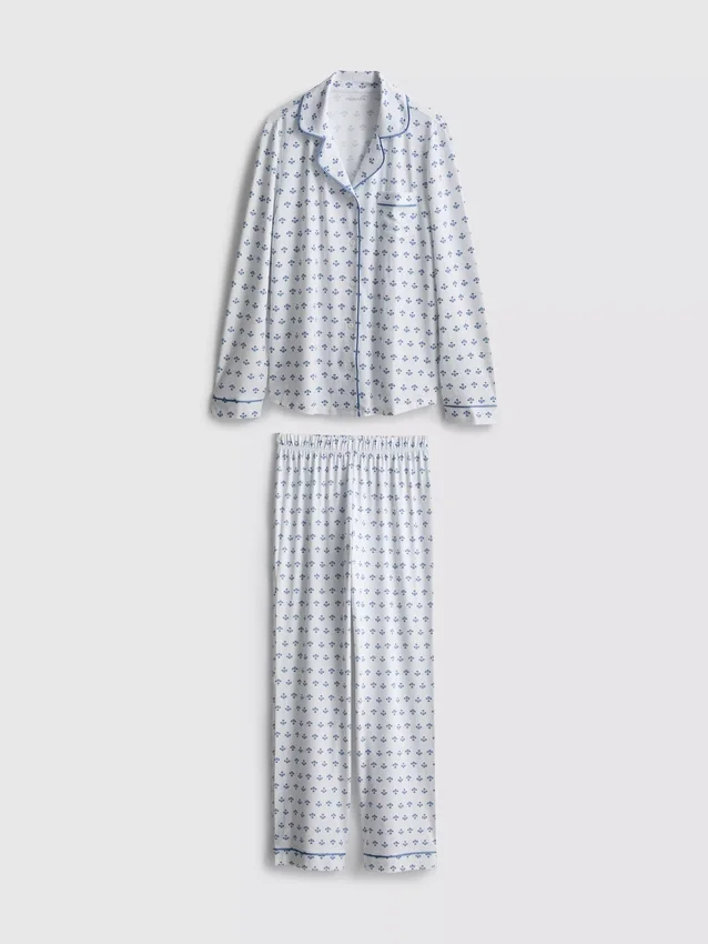 Boyfriend-pyjamasser med print