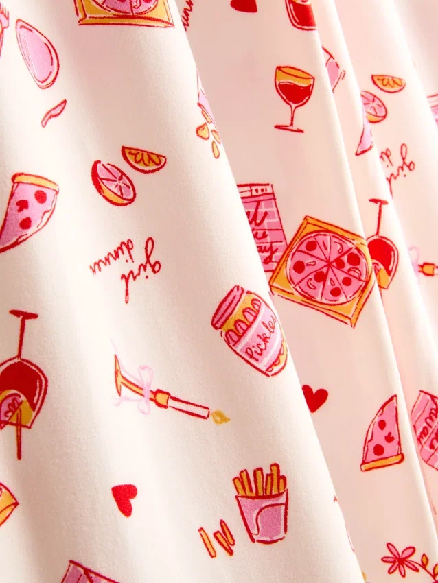 Boyfriend-pyjamasser med print