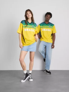 Brasilien-T-shirt med korte ærmer