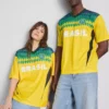Brasilien-T-shirt med korte ærmer