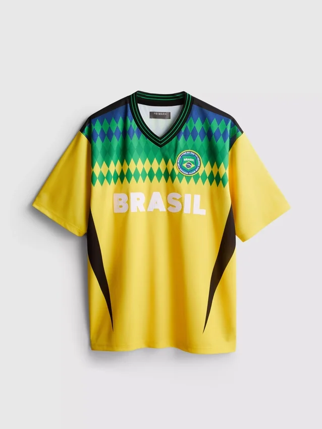 Brasilien-T-shirt med korte ærmer