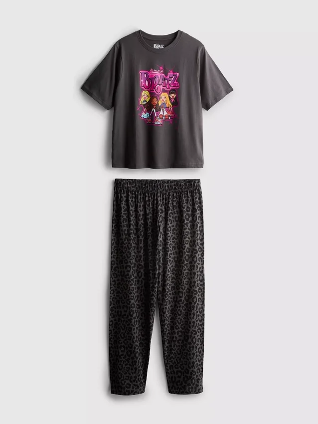 Bratz-pyjamasser i bomuld med leopardmønster