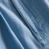 Bredbenede jeans i plisseret bomuldsdenim