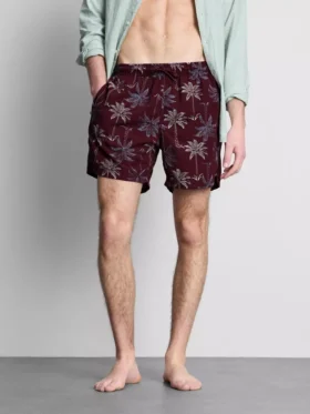 Broderede shorts med palmetræer