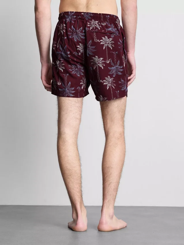 Broderede shorts med palmetræer