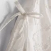 Broderet blomstret tanktop med bindebånd
