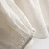 Broderet bluse med ballonærmer