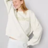 Brudekjole-sweatshirt med broderi og pailletter