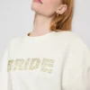 Brudekjole-sweatshirt med broderi og pailletter