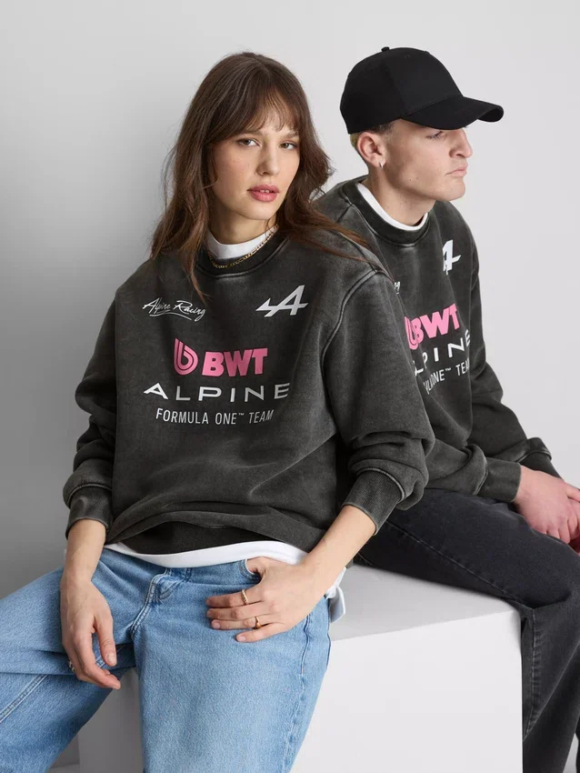 Bwt Alpine Formula One Team-sweatshirt med grafisk print