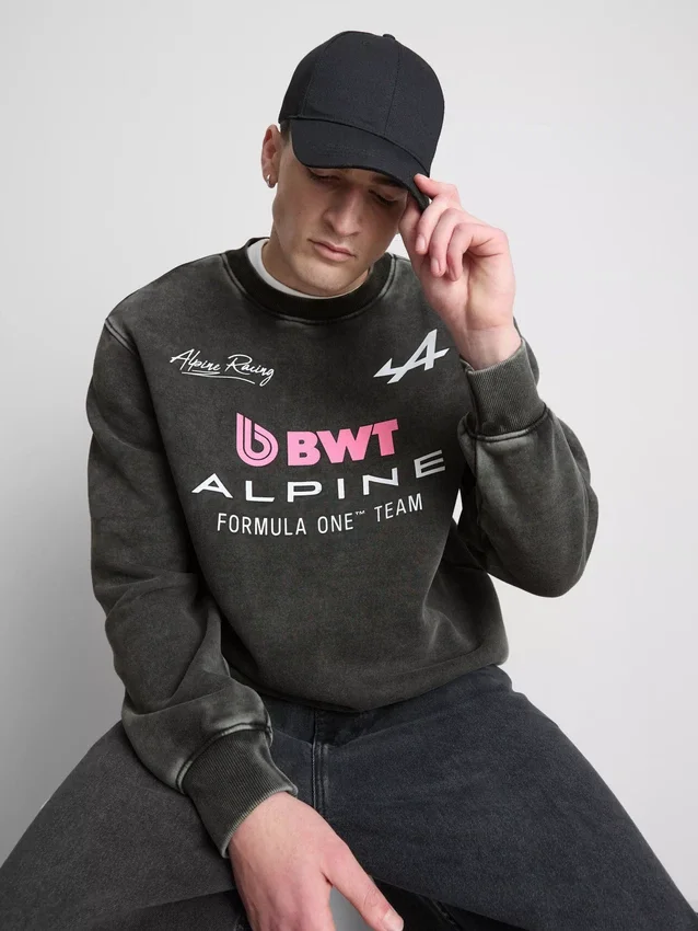 Bwt Alpine Formula One Team-sweatshirt med grafisk print