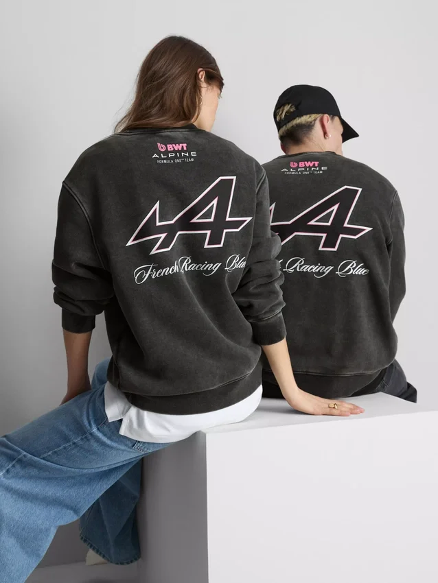 Bwt Alpine Formula One Team-sweatshirt med grafisk print
