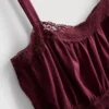 Cami-top i bomuld med løst faldende kant