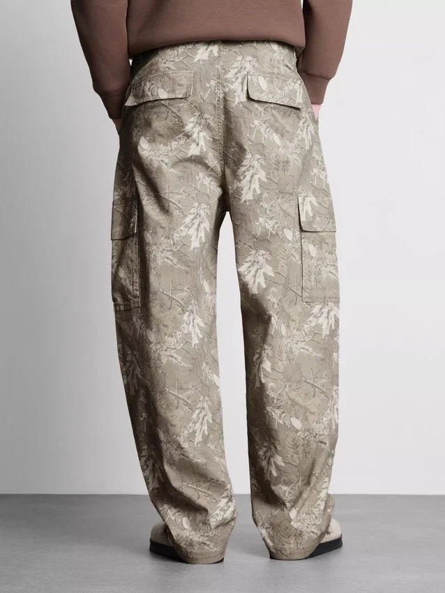 Camo-cargobukser