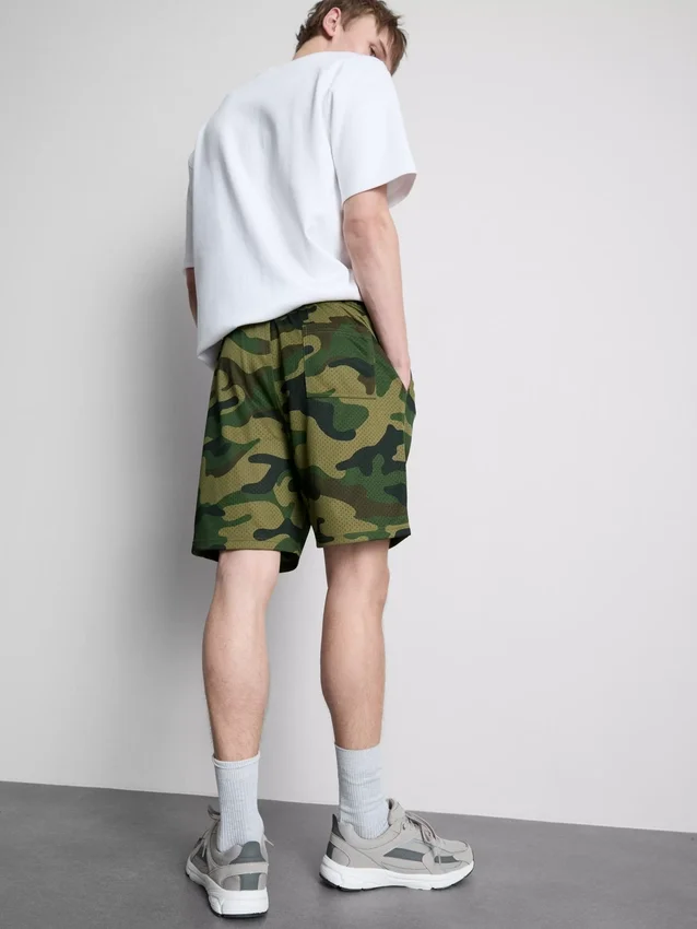 Camo-mesh-shorts