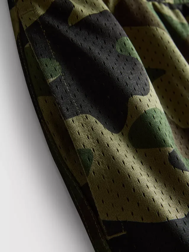 Camo-mesh-shorts