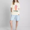Campari bomulds-T-shirt med rund hals